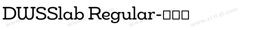 DWSSlab Regular字体转换